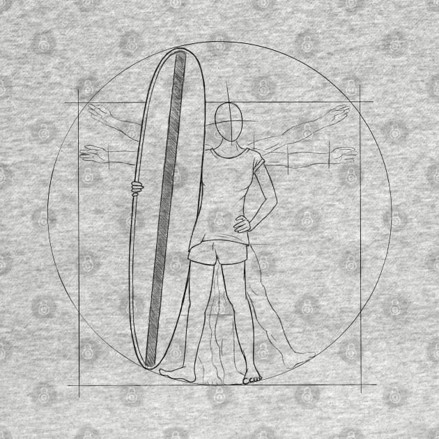 Vitruvian Woman Surfer Girl by SkizzenMonster